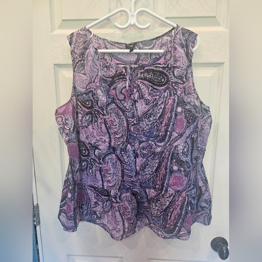 Talbots Paisley Tank Top 💜